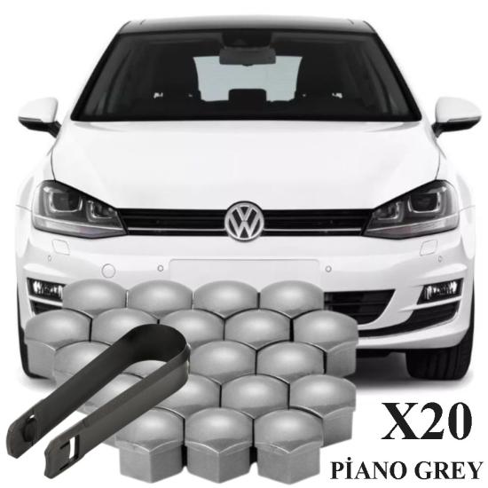 GOLF 7 BİJON KAPAĞI TAKIM PİYANO GRİ (20 ADET ŞİFRESİZ-1Z) 2013-2016 MODEL ARASI ARAÇLARA UYUMLU 1Z0601173