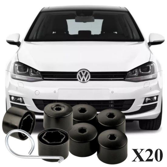 GOLF 7 BİJON KAPAĞI TAKIM SİYAH (16 ŞİFRESİZ+4 ŞİFRELİ-3C) 2013-2016 MODEL ARASI ARAÇLARA UYUMLU 3C0601173A