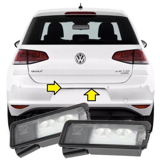 GOLF 7 2013-2016 MODEL ARASI ARKA PLAKA LAMBASI LEDLİ TAKIM 1K8943021C