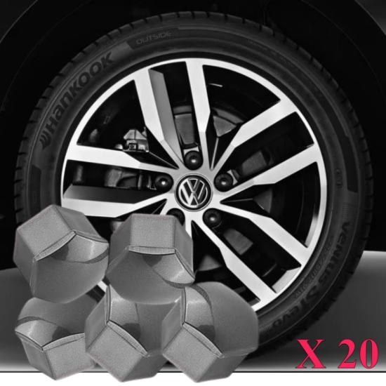 GOLF 7,5 BİJON KAPAĞI TAKIM PİYANO GRİ (20 ADET ŞİFRESİZ-1Z) 2017-2020 MODEL ARASI ARAÇLARA UYUMLU 1Z0601173