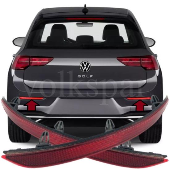 GOLF 8 2018-2021 MODEL ARASI UYUMLU SAĞ VE SOL ARKA TAMPON REFLEKTÖRÜ TAKIM 5H0945105 5H0945106