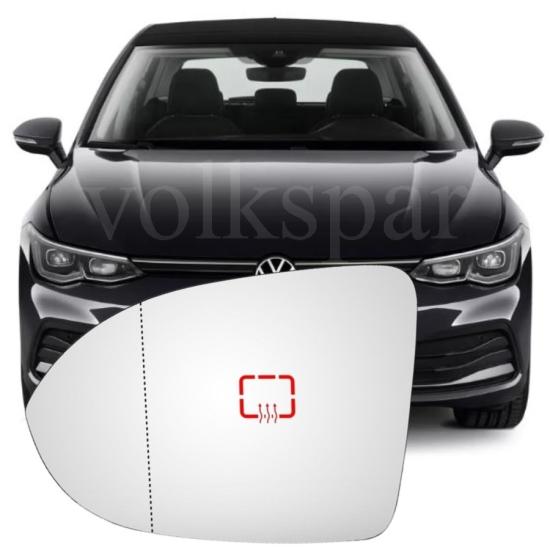 GOLF 8 DIŞ AYNA CAMI SOL (SÜRÜCÜ) 2021-2024 MODEL ARASI ARAÇLARA UYUMLU 5H0857521