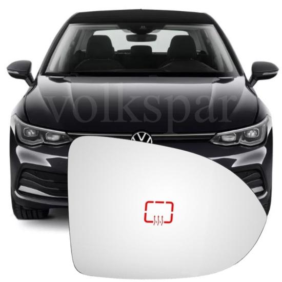 GOLF 8 DIŞ AYNA CAMI SAĞ (YOLCU) 2021-2024 MODEL ARASI ARAÇLARA UYUMLU 5H0857522