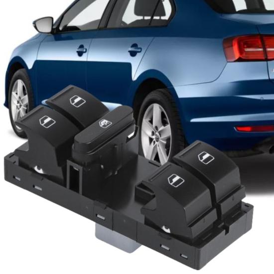 VOLKSWAGEN JETTA ÖN SOL SÜRÜCÜ DÖRTLÜ CAM DÜĞMESİ 2015-2018 MODEL ARASI ARAÇLARA UYUMLU 1K4959857B