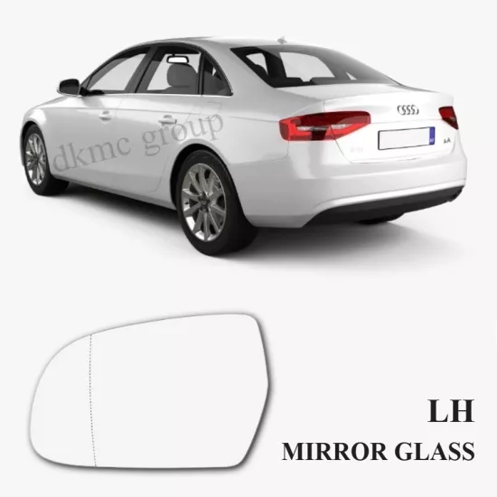 A4 B8 DIŞ AYNA CAMI SOL (SÜRÜCÜ) 2013-2016 MODEL ARASI ARAÇLARA UYUMLU 8K0857535E