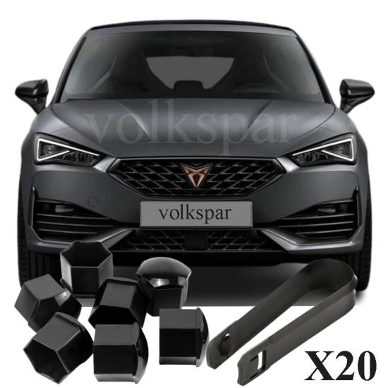 CUPRA LEON BİJON KAPAĞI TAKIM PİYANO SİYAH (20 ADET ŞİFRESİZ-1Z) 2022-2024 MODEL ARASI ARAÇLARA UYUMLU 1Z0601173