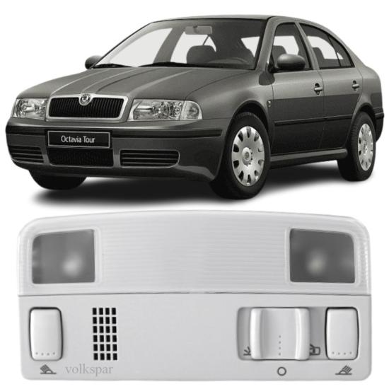 SKODA OCTAVİA TAVAN LAMBASI GRİ (SAĞ VE SOL AYDINLATMALI) 1997-2000 MODEL ARASI ARAÇLARA UYUMLU 3B0947105H
