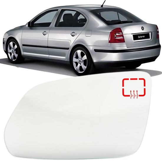 OCTAVİA DIŞ AYNA CAMI SOL (1Z Lİ ŞASİ) 2005-2008 MODEL ARASI ARAÇLARA UYUMLU 1Z1857521K