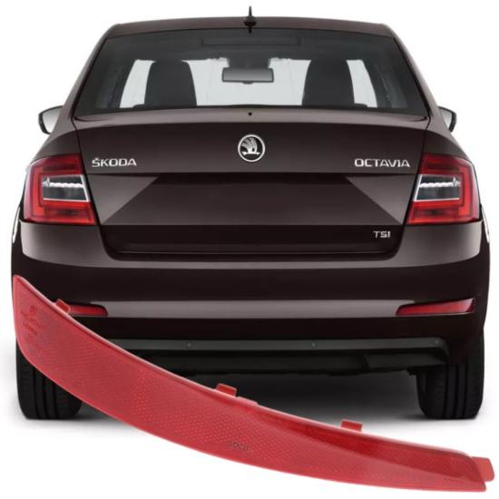 OCTAVİA ARKA TAMPON KEDİ GÖZÜ REFLEKTÖRÜ SOL 2013-2016 MODEL ARASI 5E5945105
