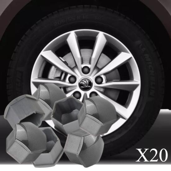 OCTAVİA BİJON KAPAĞI TAKIM PİYANO GRİ (20 ADET ŞİFRESİZ-1Z) 2013-2016 MODEL ARASI ARAÇLARA UYUMLU 1Z0601173