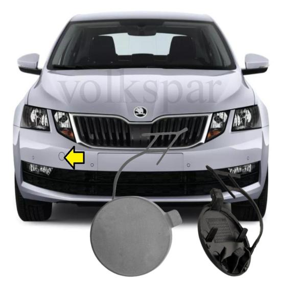 SKODA OCTAVİA ÖN TAMPON ÇEKİ DEMİRİ KAPAĞI 2017-2020 MODEL ARASI ARAÇLARA UYUMLU 5E0807241C