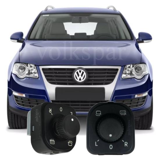 PASSAT B6 AYNA AYAR KUMANDA DÜĞMESİ (KATLANIR) 2006-2011 MODEL ARASI ARAÇLARA UYUMLU 1K0959565J