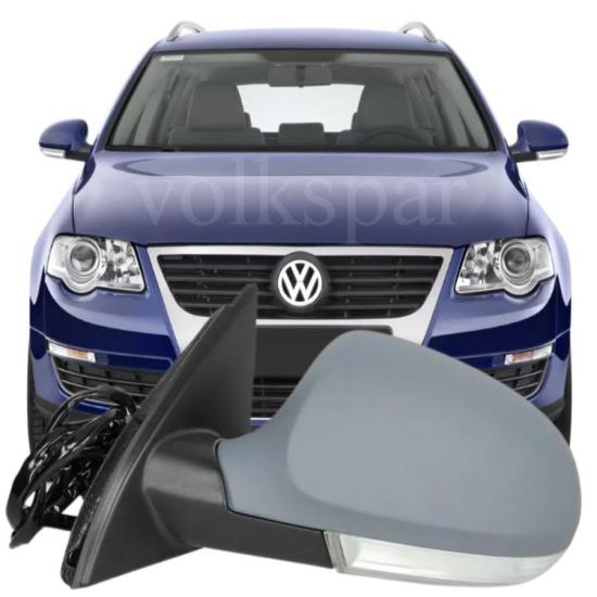 PASSAT B6 SOL DIŞ AYNA KOMPLE ELEKTRİKLİ (6 PİN) 2006-2011 MODEL ARASI ARAÇLARA UYUMLU 3C1857507DP