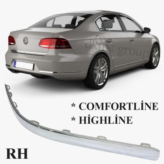 PASSAT B7 COMFORTLİNE ARKA TAMPON NİKELAJ ÇITASI SAĞ 2011-2014 MODEL ARASI ARAÇLARA UYUMLU 3AE807460