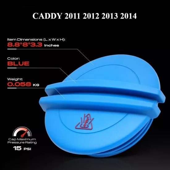 CADDY RADYATÖR ANTİFRİZ YEDEK SU DEPOSU KAPAĞI 2011 2012 2013 2014 MODELLER İÇİN 3B0121321