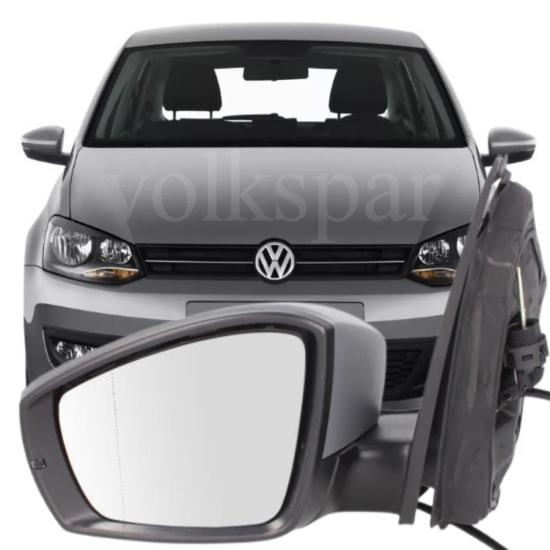 POLO SOL DIŞ AYNA KOMPLE ELEKTRİKLİ 6 FİŞLİ 2010-2013 MODEL ARASI ARAÇLARA UYUMLU 6R1857507C