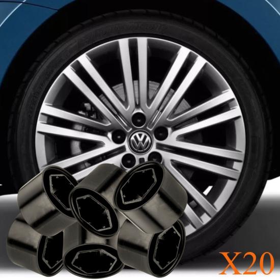 POLO BİJON KAPAĞI TAKIM SİYAH (20 ADET ŞİFRESİZ-1K) 2014-2017 MODEL ARASI ARAÇLARA UYUMLU 1K0601173