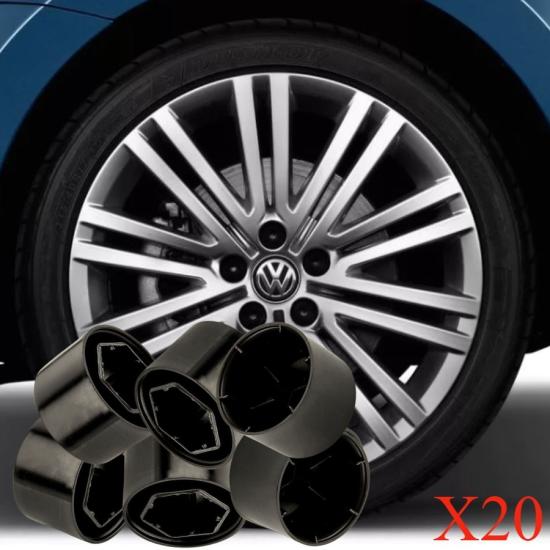 POLO BİJON KAPAĞI TAKIM SİYAH (16 ŞİFRESİZ+4 ŞİFRELİ-3C) 2014-2017 MODEL ARASI ARAÇLARA UYUMLU 3C0601173A