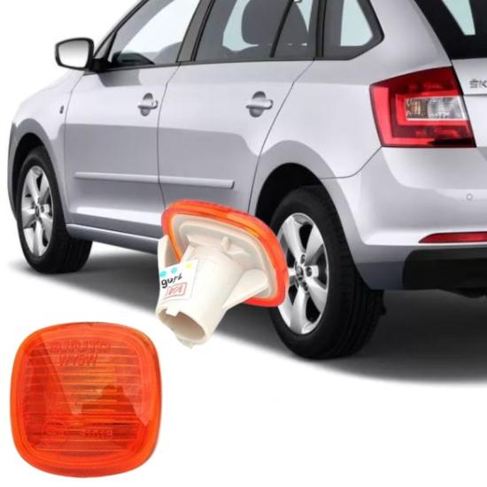 RAPİD SPACEBACK ÖN ÇAMURLUK SİNYALİ TAKIM (TURUNCU) 2013-2016 MODEL ARASI ARAÇLARA UYUMLU 1U0949127
