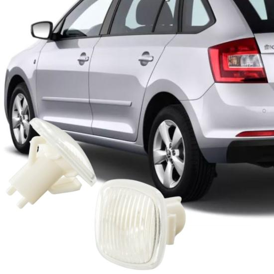 RAPİD SPACEBACK ÖN ÇAMURLUK SİNYALİ TAKIM (BEYAZ) 2013-2016 MODEL ARASI ARAÇLARA UYUMLU 1U0949127A