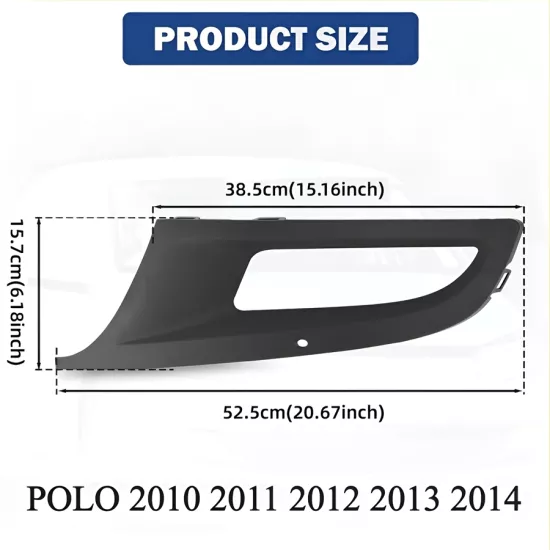 POLO ÖN TAMPON SİS IZGARA ÇERÇEVE KAPAĞI SOL 2010-2013 MODEL ARASI 6R0853665D