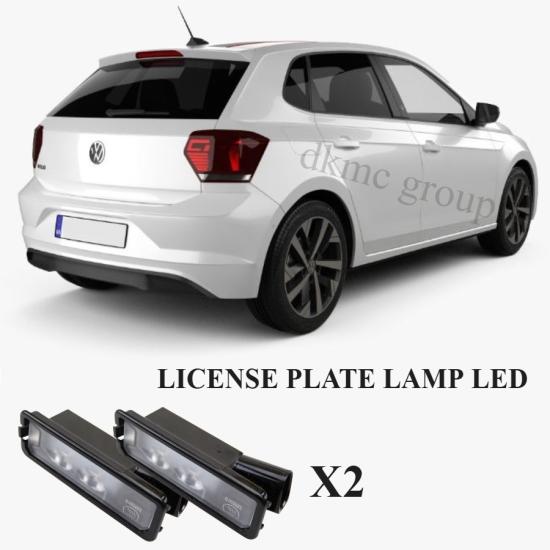 VOLKSWAGEN POLO PLAKA LAMBASI LEDLİ TAKIM 2017-2021 MODEL ARASI ARAÇLARA UYUMLU 1K8943021D 1K8943021C
