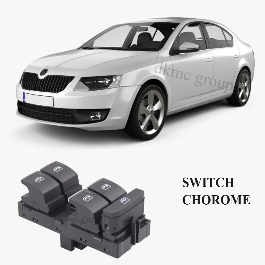 OCTAVİA SEDAN KROMLU DÖRTLÜ CAM DÜĞMESİ 2013 2014 2015 2016 MODELLER İÇİN