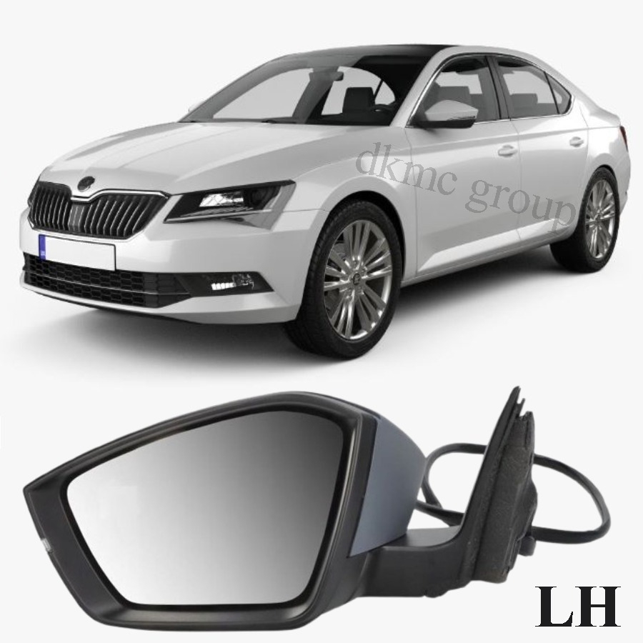 SUPERB 2015-2018 MODEL ARASI UYUMLU SOL SÜRÜCÜ TARAFI DIŞ AYNA KOMPLE ASTARLI ELEKTRİKLİ 6 FİŞLİ