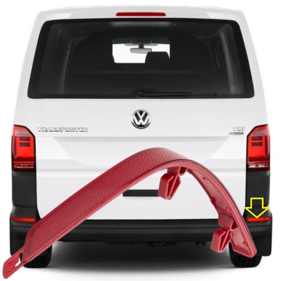 TRANSPORTER T6 2015-2019 MODEL ARASI UYUMLU SAĞ YOLCU TARAFI ARKA TAMPON REFLEKTÖRÜ