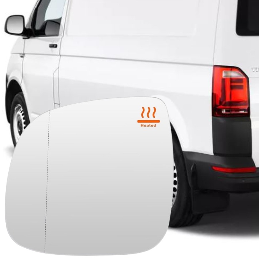 TRANSPORTER T6 2015-2019 MODEL ARASI UYUMLU SOL SÜRÜCÜ TARAFI DIŞ AYNA CAMI ELEKTRİKLİ ISITMALI