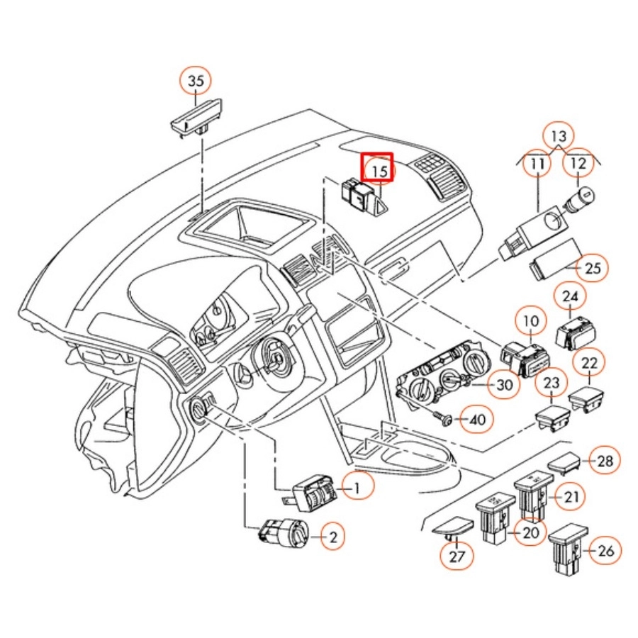 JETTA DÖRTLÜ İKAZ FLAŞÖR DÜĞMESİ 2005 2006 2007 2008 2009 2010 2011 MODELLER İÇİN