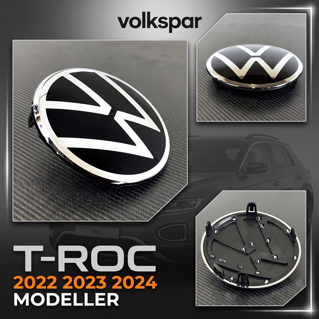 T-ROC ÖN PANJUR IZGARASI AMBLEMİ LOGO 2022 2023 2024 MODELLER İÇİN
